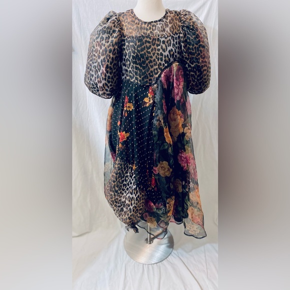 Upcycle leopard mixed print dress - Picture 3 of 5